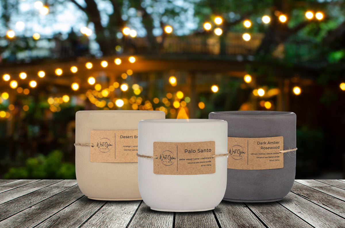 Concrete Vessel Candles In Texas - West Glow Studio - Shop Now – WEST GLOW STUDIO